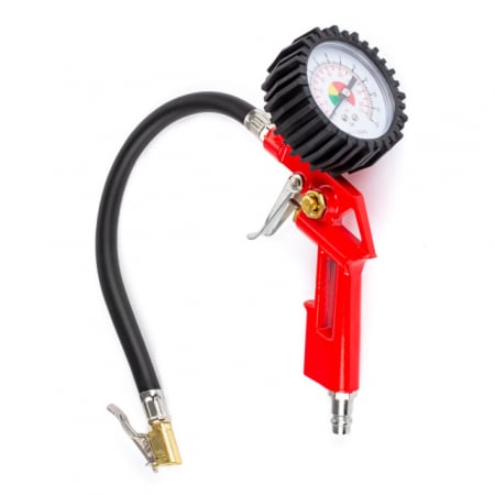 Furtune Aer-Accesorii - Pistol cu manometru, pentru umflat 12 BAR