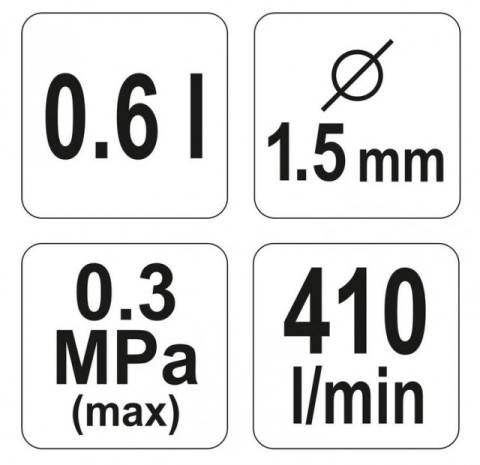 Pistol de Vopsit, rezervor plastic , HVLP, duza 1.5mm, 600ml [2]