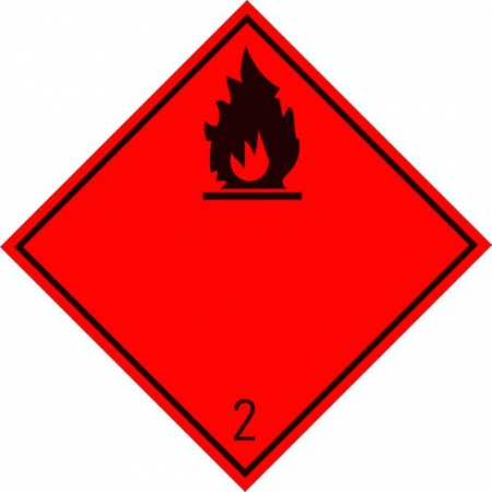 ADR - Placa ADR aluminiu - "Pericol Transport gaze inflamabile clasa 2.1n"