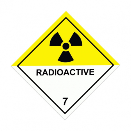 ADR - Placa ADR aluminiu "Pericol Transport materiale radioactive clasa 7"