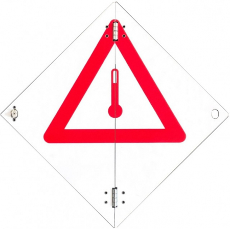 ADR - Placa ADR aluminiu - pliabila "Transport substante cu temperatura ridicata"