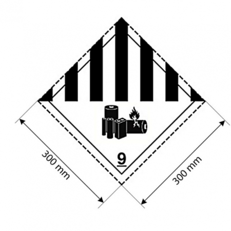 ADR - Placa ADR aluminiu - "Transport substante obiecte periculoase diverse clasa 9"