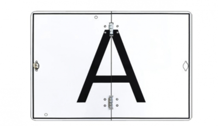 Placute/Autocolante ADR - Placa litera ,, A " pliabila, aluminiu 400 x 300mm