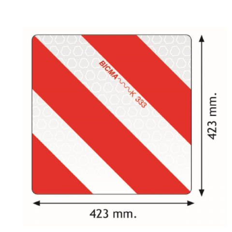 Protectie, Siguranta & ADR - Placuta gabarit reflectorizanta dreapta 42,3x42,3
