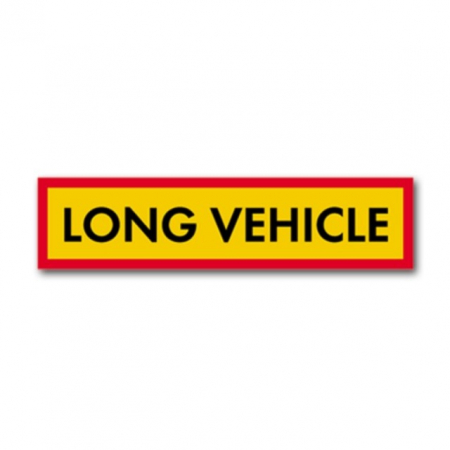 Placute/Autocolante Convoi-Gabarit - Placuta reflectorizanta remorca Long Vehicle 1130 x 195 mm