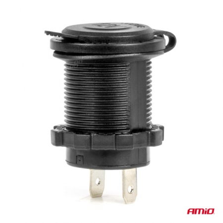 Priza bricheta auto rezistenta la apa, cu lumina de fundal, LED albastru 12/24V [1]