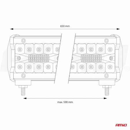 Proiector 160 led-uri  650 x 74mm  540W [3]