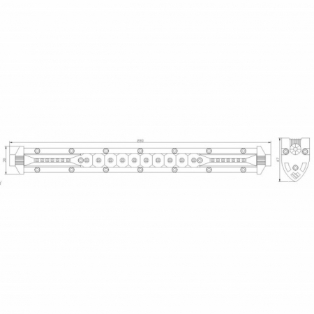 Proiector 24 LED 280mm 23W(1600Lm) [1]