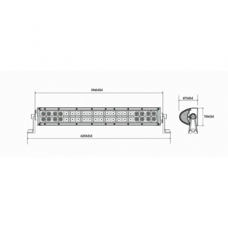 Proiector 40 led-uri 630mm 120W (8800Lm) [1]