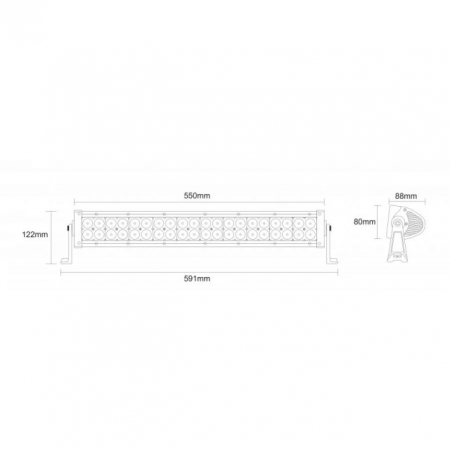 Proiector 40 led-uri  591mm curbat 120W [1]