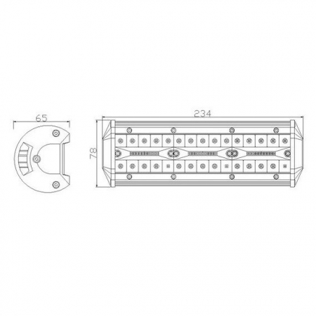Proiector 60 led-uri  234mm 90W(3200Lm) [1]