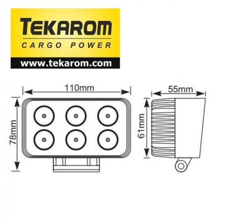 Proiector LED dreptunghiular 18W [1]