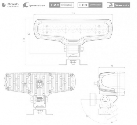 Proiector LED dreptunghiular 46,5 W [5]