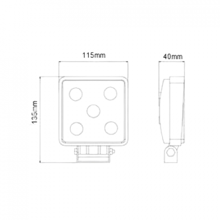 Proiector LED patrat 15W [1]