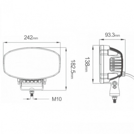 Proiector LED rotund cu pozitie 88W [1]
