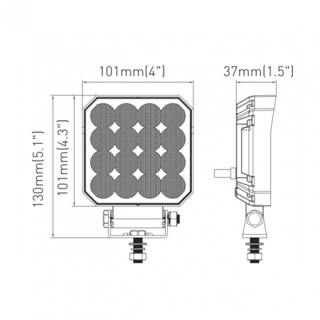 Proiector patrat 16 led-uri [2]