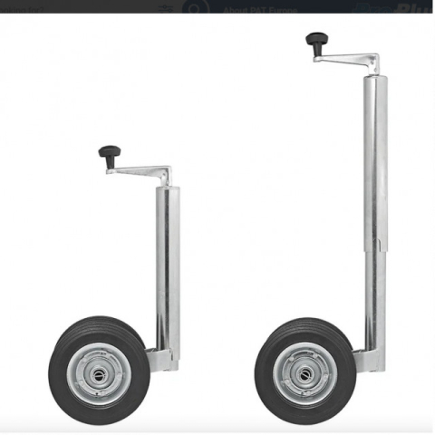 Roata de sprijin / manevra, teava de 48mm / anvelopa cauciuc plin 200 x 50 mm [3]