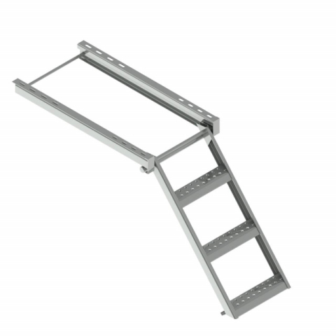 Scari Metalice - Scara galvanizata trei trepte 85x40cm