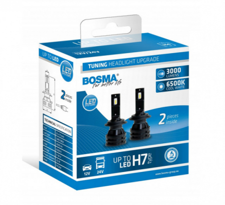Iluminare Auto - Set 2 becuri 12/24V H7 SMD