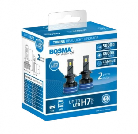 Iluminare Auto - Set 2 becuri 12/24V H7 SMD CANBUS