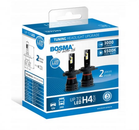 Iluminare Auto - Set 2 becuri H4  12/24V SMD Canbus