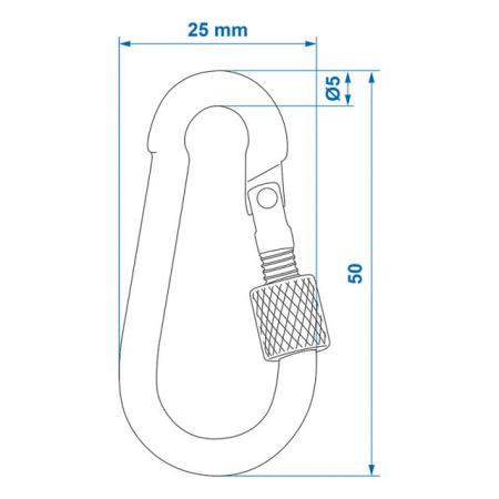 Set 2 buc Carabina metalica 5x50mm cu prindere de siguranta [2]