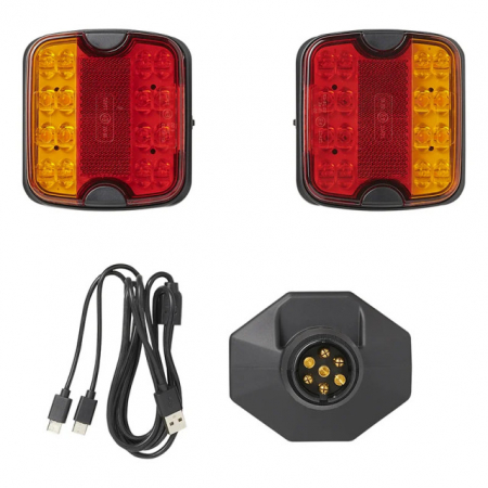 Set 2 lampi LED, pentru remorca, wireless, cu magnet [3]