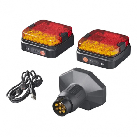 Set 2 lampi LED, pentru remorca, wireless, cu magnet [1]