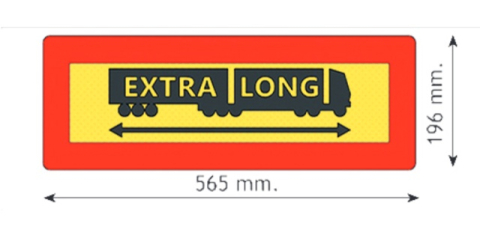Protectie, Siguranta & ADR - Set 2 placute reflectorizante remorca Long Vehicle 565x196x2