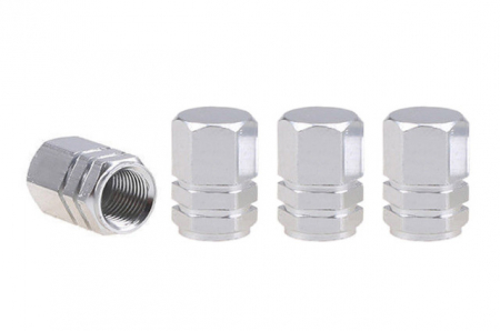 Accesorii - Set 4 capace pentru valva, din aluminiu, argintiu