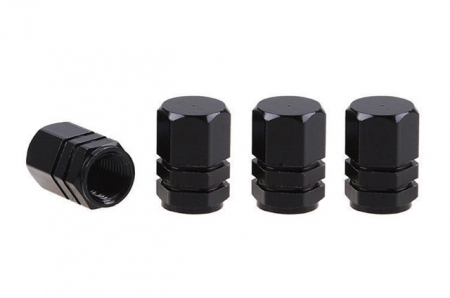 Accesorii - Set 4 capace pentru valva, din aluminiu, negru