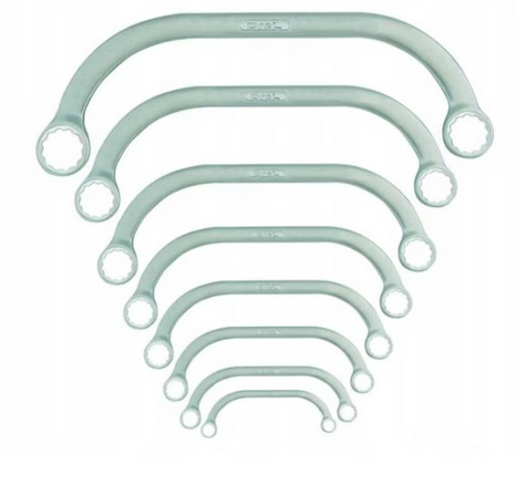 Trusa Scule-Unelte-Accesorii Service - Set Chei Inelare Duble Indoite 8 Bucati