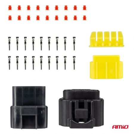 Mufe-Prize - Set conector stecher si priza 10 PIN 2.2mm