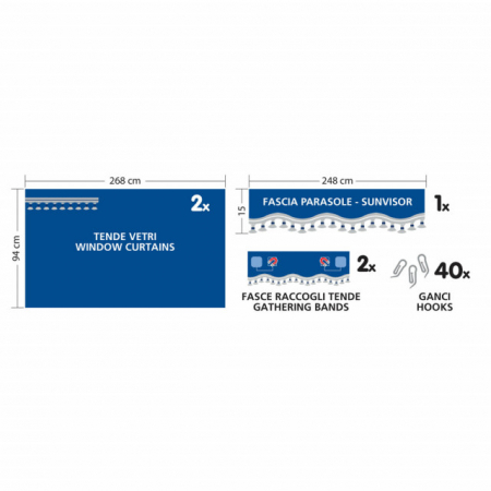 Set de perdele pentru camion din microfibra [3]
