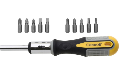 Service, Mecanica & Consumabile - Set de șurubelnițe cu clichet cu biți interschimbabili, 11 buc.