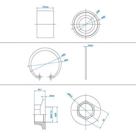 Set Rulment compact 30/60x37mm compatibil AL-KO [5]