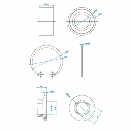 Set Rulment compact 39/72x37mm universal [5]