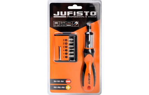 Set șurubelniță cu clichet și biți , 8 buc. [1]