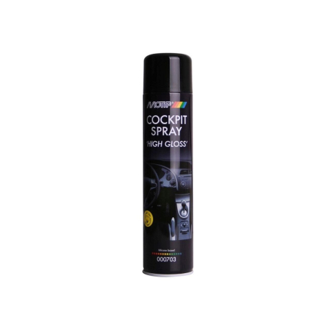 Intretinere Auto - Spray de bord MOTIP Cockpit, lucios, cu silicon, 600ml