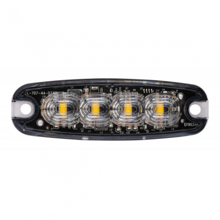 Rampe Luminoase-Stroboscoape - Stroboscop SLIM 4 led-uri lumina portocalie