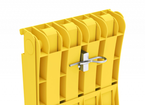 Suport dublu aluminiu anodizat - cala blocare roata E53 [1]