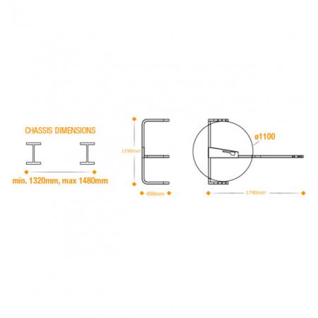 Suport simplu roata de rezerva camion cu fixare [2]