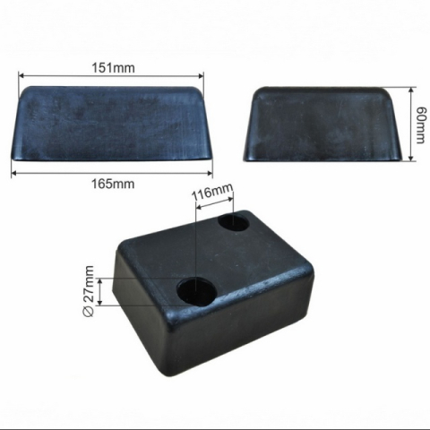 Accesorii Camion & Remorca - Tampon cauciuc 165x125x60 mm