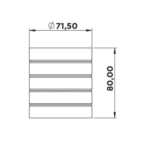 Tampon cilindric FI 71.5mm [1]