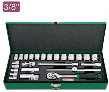 Truse - Trusa clichet si chei tubulare 3/8inch,  25 piese