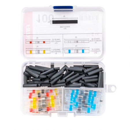Accesorii Electrice - Trusa conectori termocontractabili 100buc