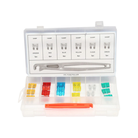 Accesorii - Trusa sigurante electrice auto plate medii si cleste de scos sigurantele 22 piese