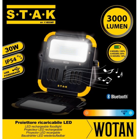 WOTAN: Proiector de lucru reincarcabil, 3000 lumeni, cu functie Bluetooth [7]