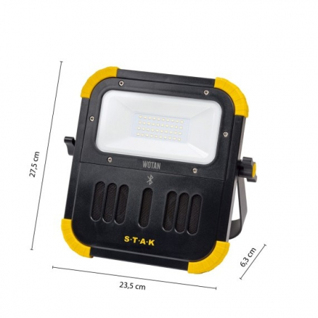 WOTAN: Proiector de lucru reincarcabil, 3000 lumeni, cu functie Bluetooth [1]