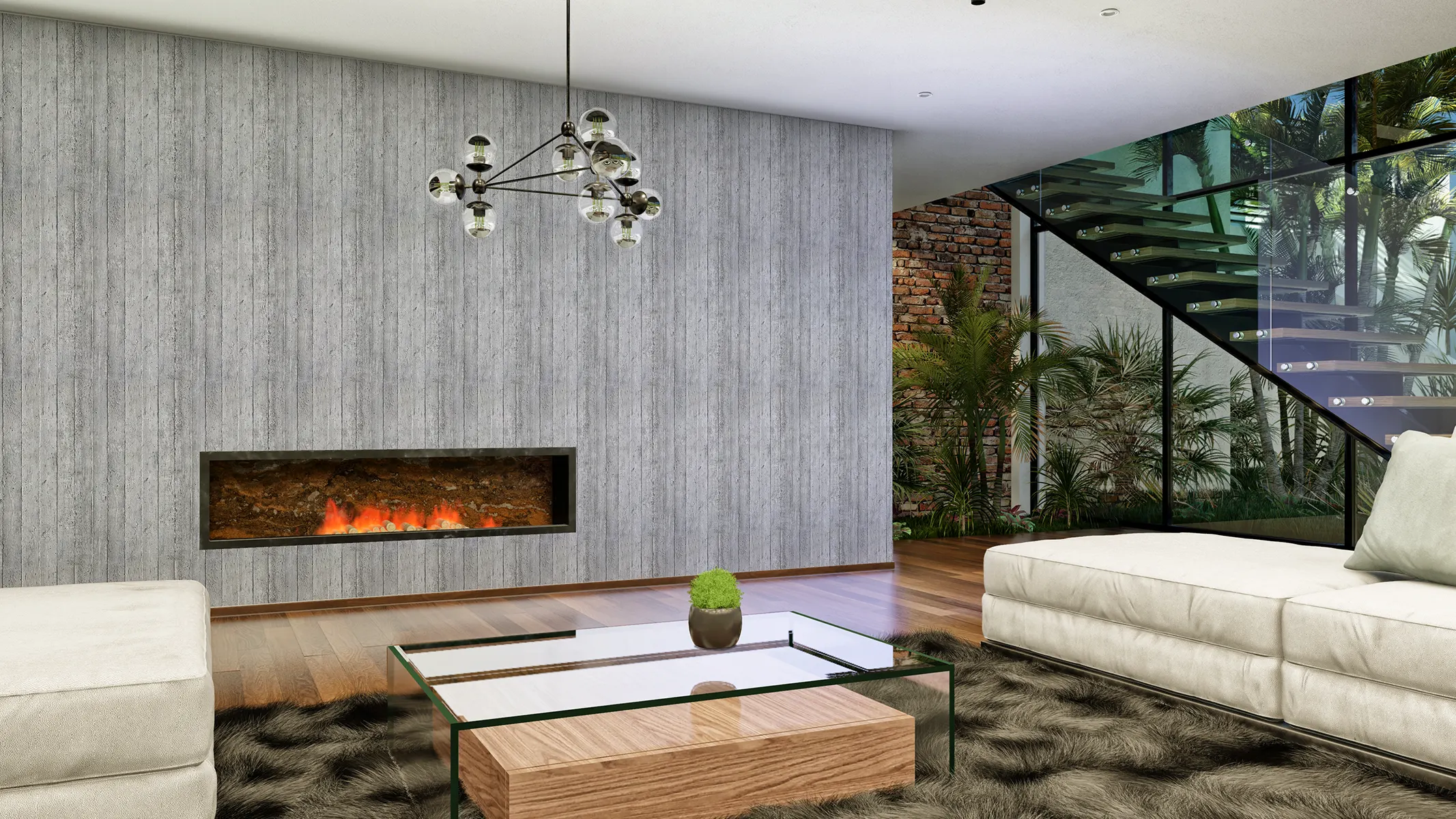 Autocolant PVC Decorativ - Beton Alb Texturat, Autoadeziv, Efect 3D, 50x300 cm [3]